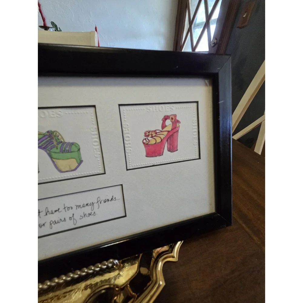 L McCool Shoe Art Picture, Friends, Retro, 70's Vibe